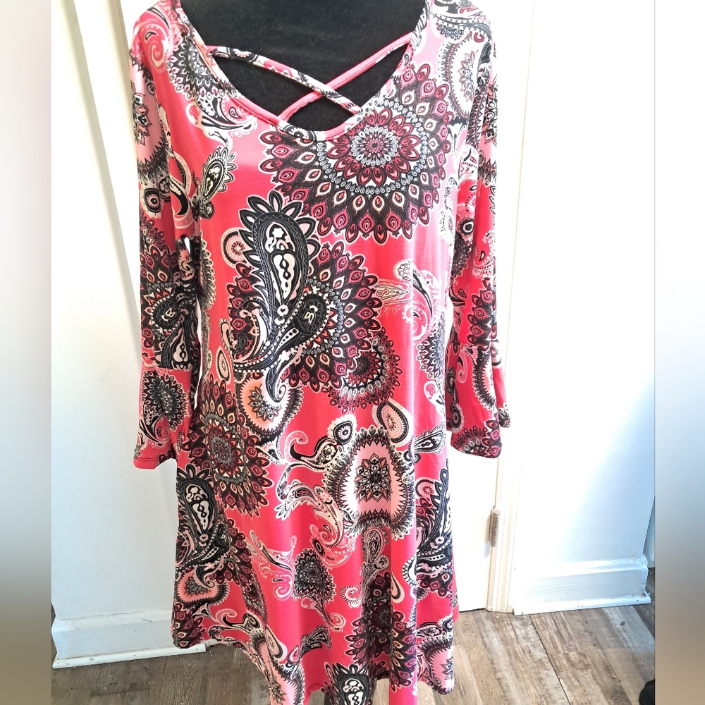 Large, pink, retro hippie dress from Rosemary